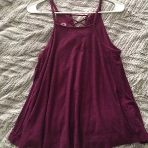 Lace Up Back Tank Top